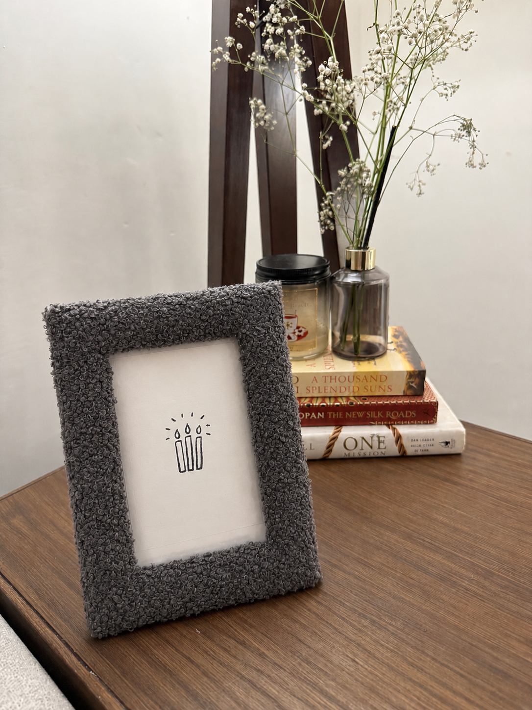 Charcoal - Boucle Photo Frame