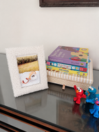White - Boucle Photo Frame