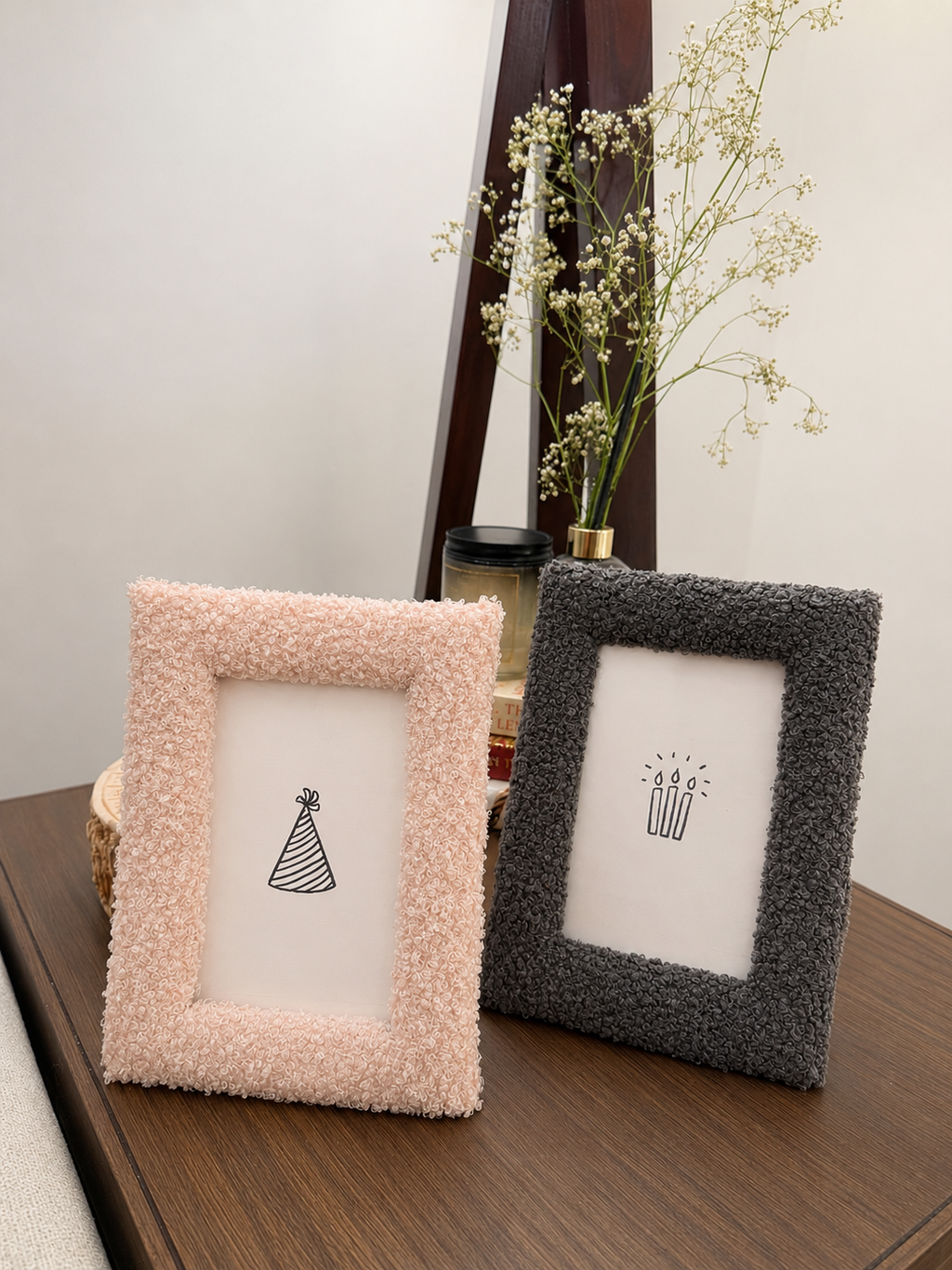 Charcoal - Boucle Photo Frame