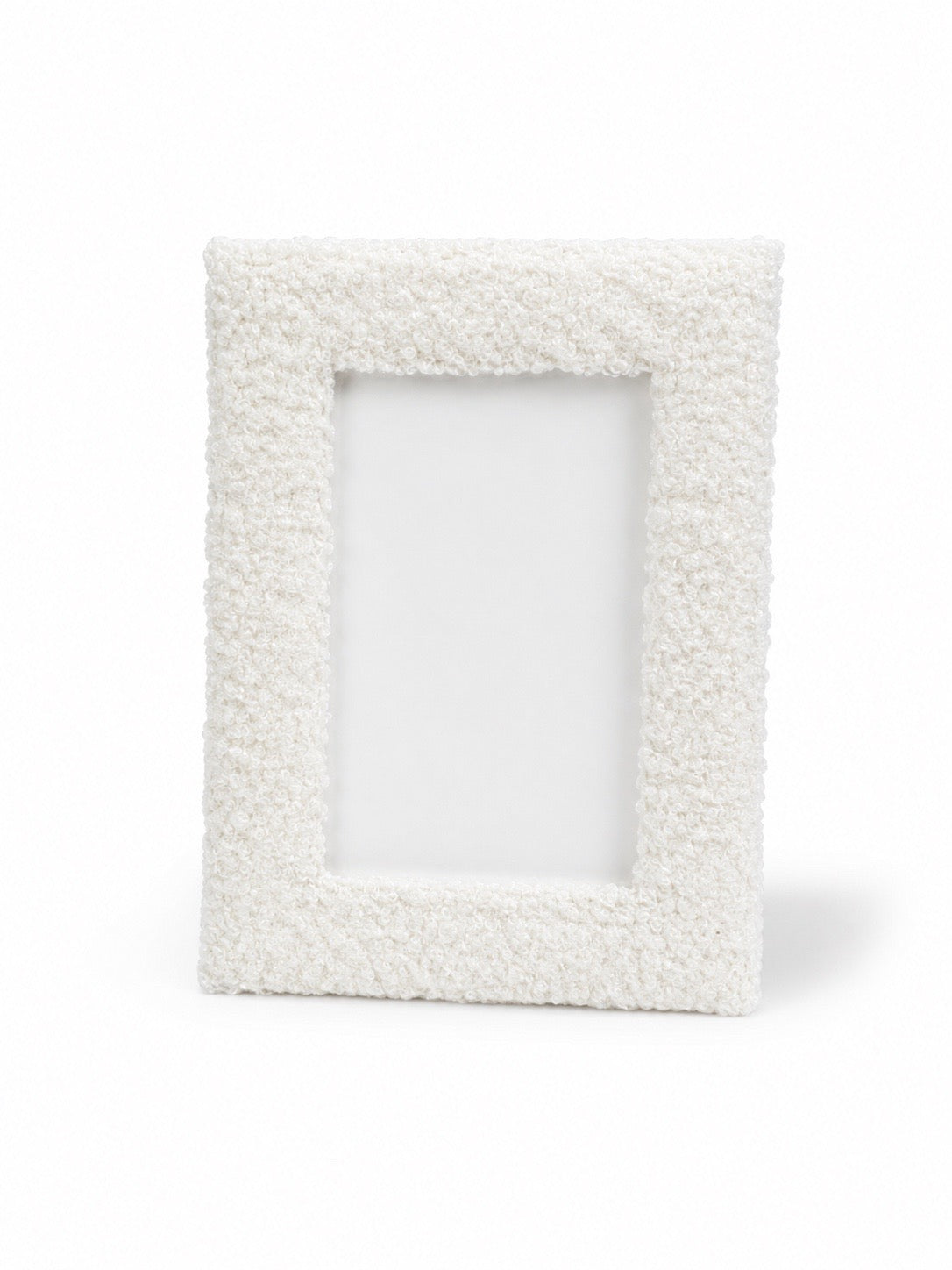 White - Boucle Photo Frame