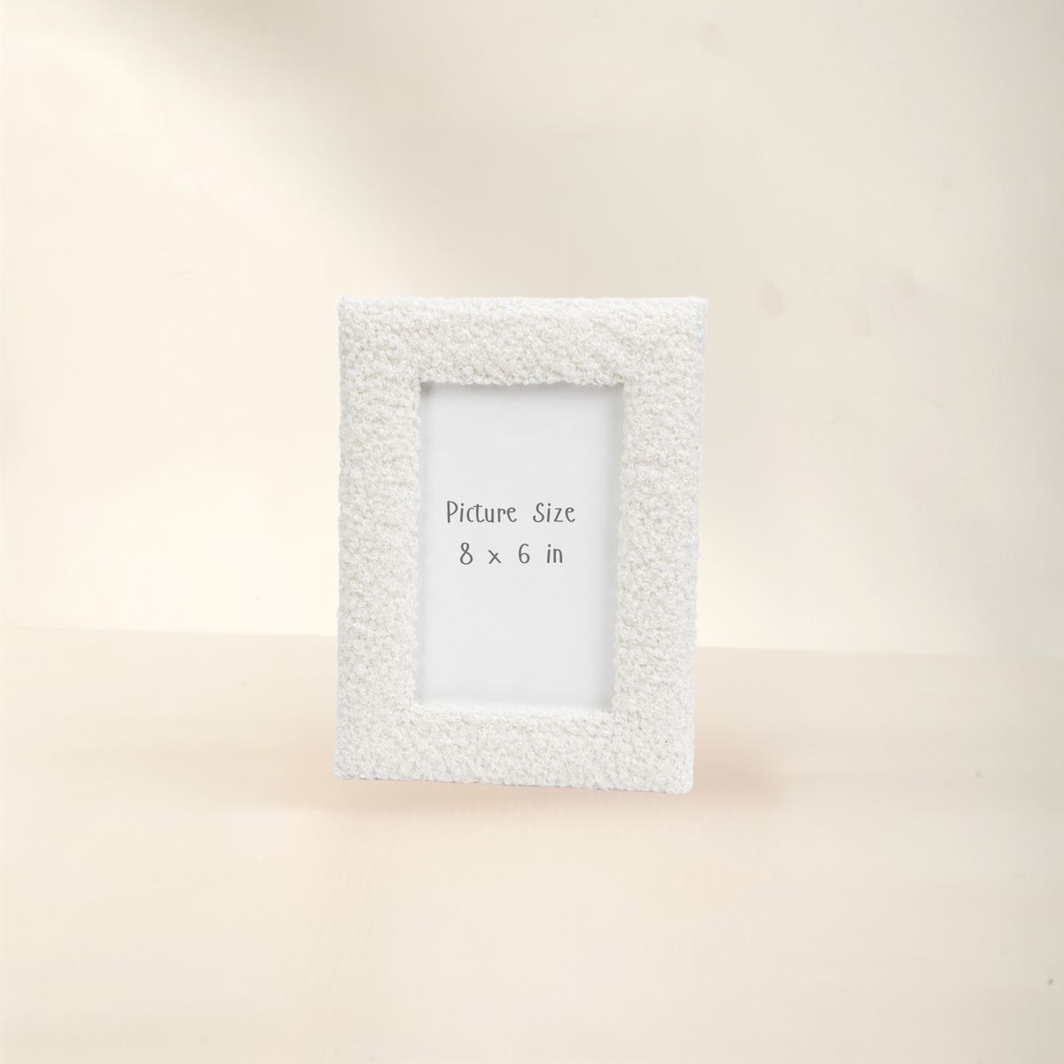White - Boucle Photo Frame