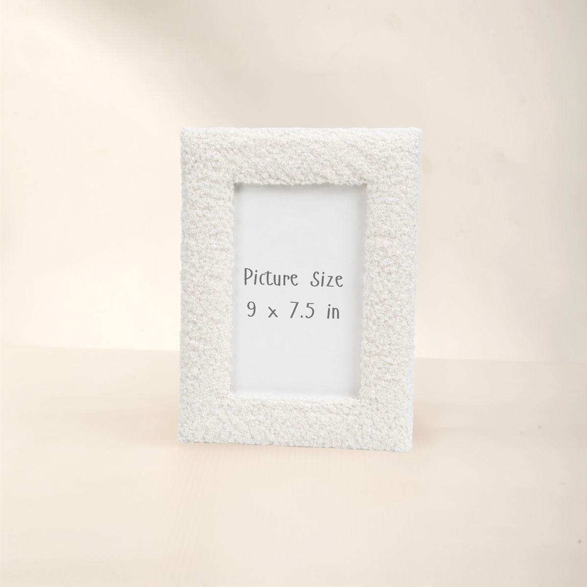 White - Boucle Photo Frame