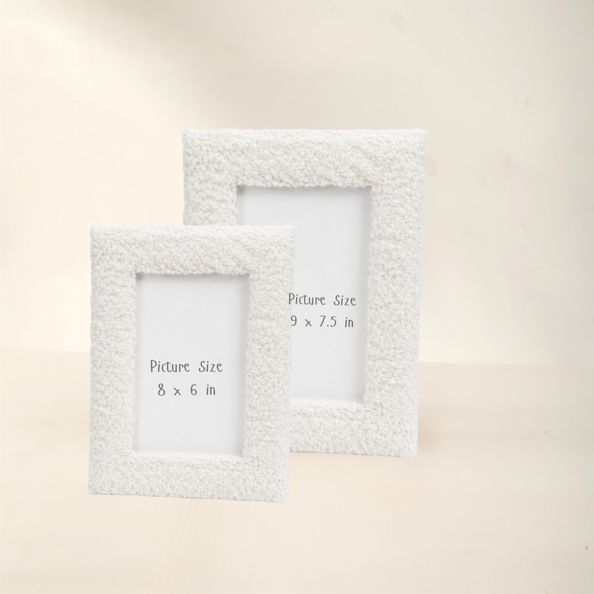 White - Boucle Photo Frame